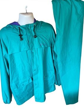 Columbia sportswear  Ibex  rainsuit Vgt 1990’s two piece fishing men’s XL